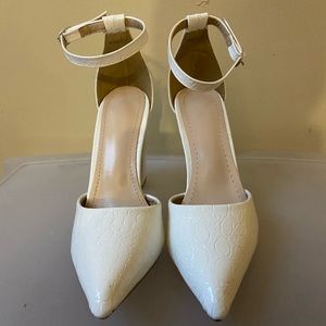 White high heels